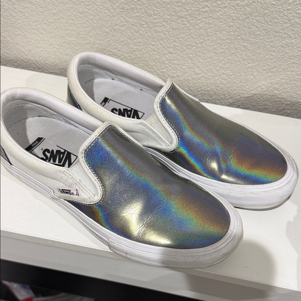 Holographic Vans Slip-Ons